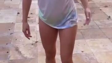 Amanda Cerny Nipple Wet T-Shirt Onlyfans Video Leaked